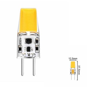 LED žiarovka pinová 12V 2.5W/WW GY6.35 350lm 12x37mm silicon