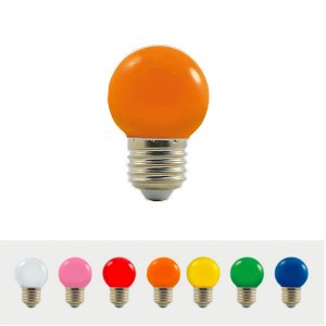 G45 230-240V 1W E27 60lm Oranžová dekoračná LED žiarovka