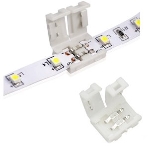 Prepájací konektor pre flexibilné LED pásy 10mm 2PIN zacvakávaci