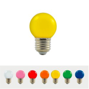 G45 230-240V 1W E27 60lm Žltá dekoračná LED žiarovka