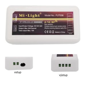 RF príjmač pre diaľkový ovládač LED single 4 zonový