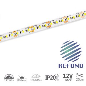 LED flex. pás 12V DC 19.2W/m neutrálna biela IP20 PRO LED