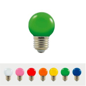 G45 230-240V 1W E27 60lm Zelená dekoračná LED žiarovka